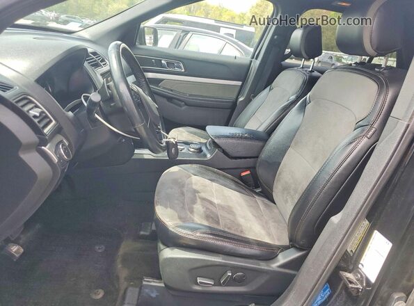1FM5K8D80HGC87949 2017 FORD EXPLORER Black Widok wnętrza z przodu