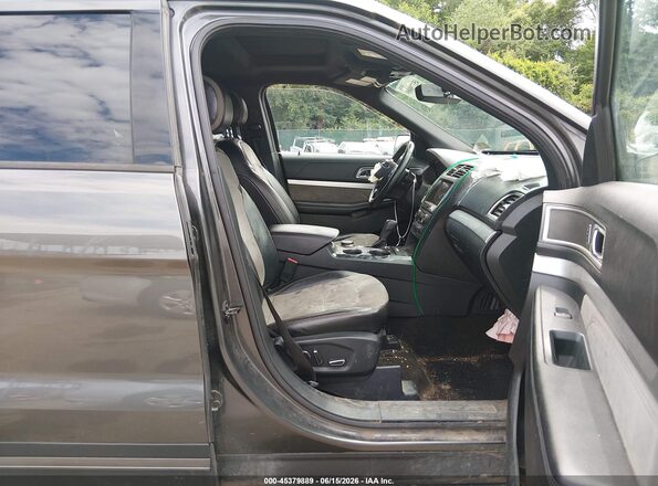 1FM5K8D80HGD51441 2017 FORD EXPLORER Gray Вид салону спереду