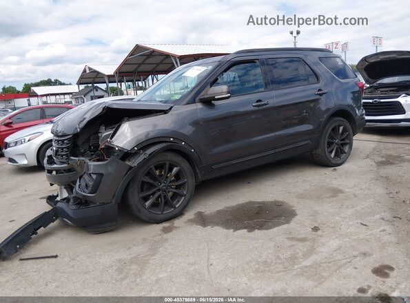 1FM5K8D80HGD51441 2017 FORD EXPLORER Gray Передня ліва чверть