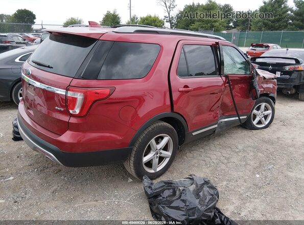 1FM5K8D80HGD51603 2017 FORD EXPLORER Red Հետևի աջ