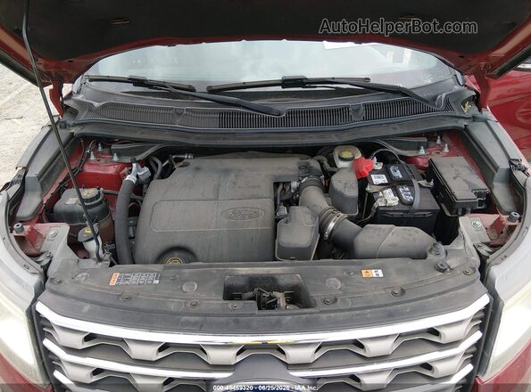 1FM5K8D80HGD51603 2017 FORD EXPLORER Red Հետևի տեսք