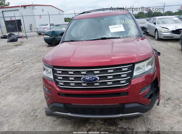 1FM5K8D80HGD51603 2017 FORD EXPLORER Red Սարքավորումների վահանակի տեսք