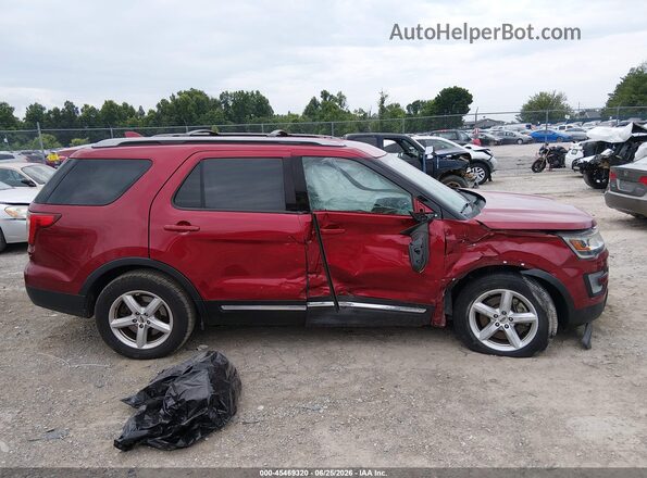 1FM5K8D80HGD51603 2017 FORD EXPLORER Red Սալոնի հետևի տեսք