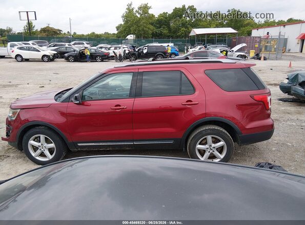 1FM5K8D80HGD51603 2017 FORD EXPLORER Red Սալոնի 360 աստիճան տեսք