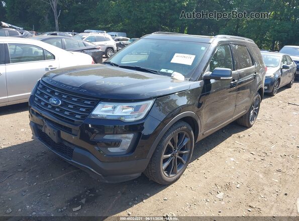 1FM5K8D80HGE07541 2017 FORD EXPLORER Black Przód lewy