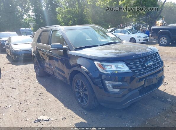 1FM5K8D80HGE07541 2017 FORD EXPLORER Black Widok wnętrza z tyłu