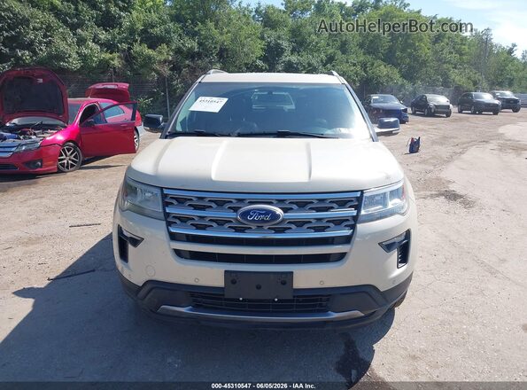 1FM5K8D80JGA65384 2018 FORD EXPLORER Tan Vista del cuadro de instrumentos