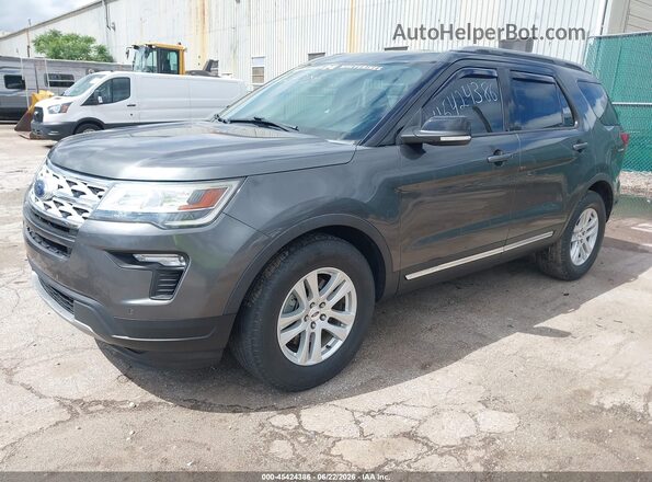 1FM5K8D80JGC68694 2018 FORD EXPLORER Gray Front left