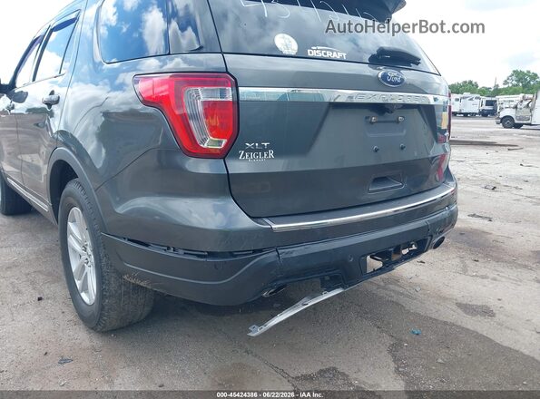 1FM5K8D80JGC68694 2018 FORD EXPLORER Gray Front view