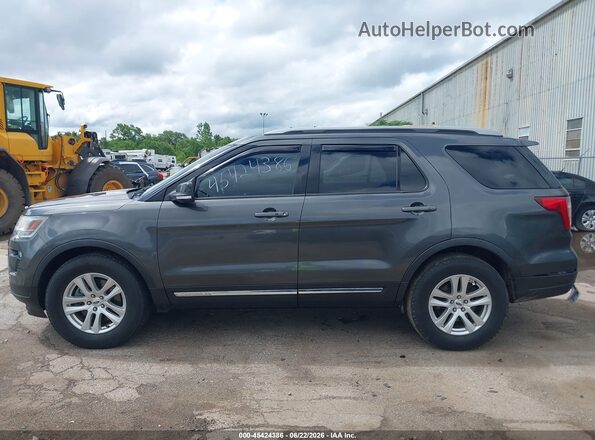 1FM5K8D80JGC68694 2018 FORD EXPLORER Gray 360 interior view