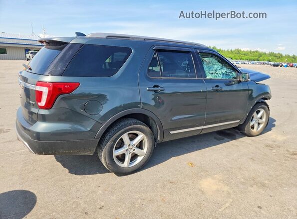 1FM5K8D81GGA49526 2016 FORD EXPLORER Green Trasero derecho