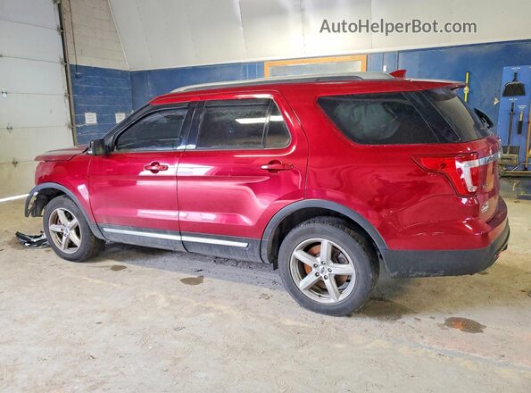 1FM5K8D81HGA06404 2017 FORD EXPLORER Красный Задняя левая четверть