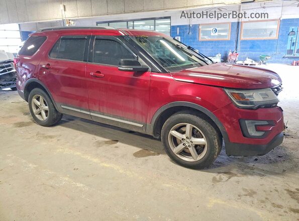1FM5K8D81HGA06404 2017 FORD EXPLORER Красный Передняя правая четверть
