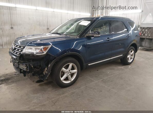 1FM5K8D81HGD03737 2017 FORD EXPLORER Blue წინა მარცხენა ხედი სამი მეოთხედიდან