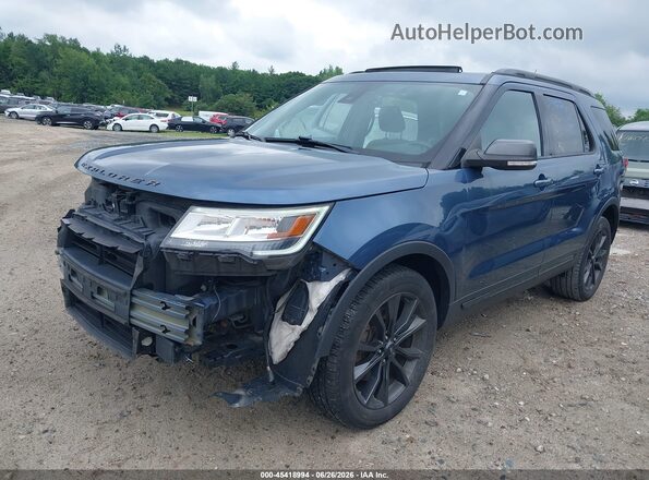 1FM5K8D81JGC79512 2018 FORD EXPLORER Blue Przód lewy