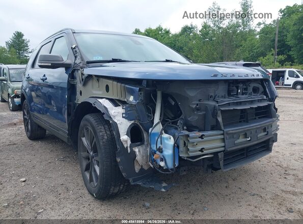 1FM5K8D81JGC79512 2018 FORD EXPLORER Blue Widok z przodu