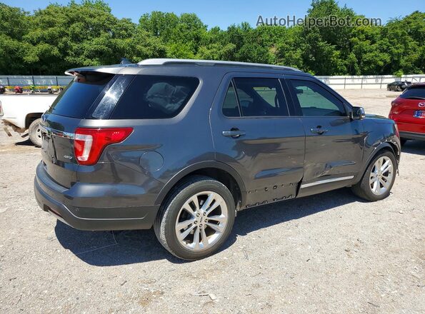 1FM5K8D81KGA01761 2019 FORD EXPLORER Gray Trasero derecho