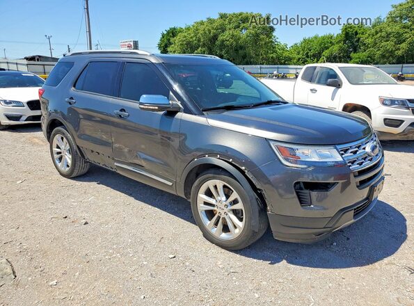 1FM5K8D81KGA01761 2019 FORD EXPLORER Gray Delantero derecho