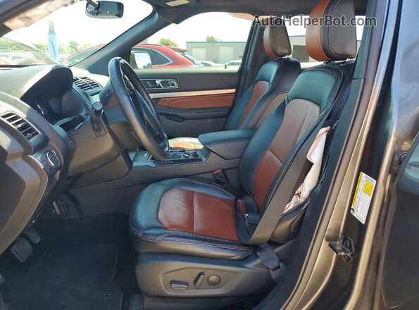1FM5K8D81KGA01761 2019 FORD EXPLORER Gray Vista interior delantera