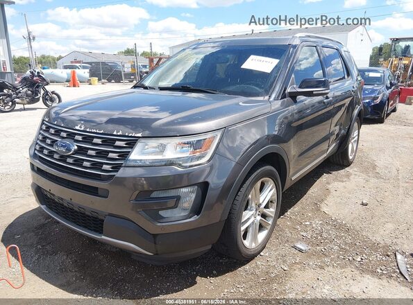 1FM5K8D82GGC55485 2016 FORD EXPLORER Gray Przód lewy
