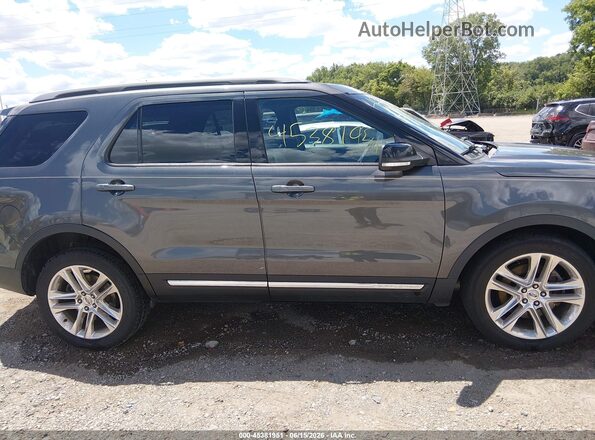 1FM5K8D82GGC55485 2016 FORD EXPLORER Gray Widok wnętrza z tyłu