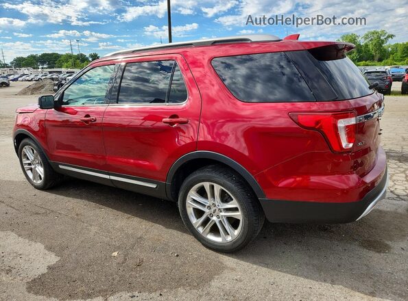1FM5K8D82GGC84369 2016 FORD EXPLORER Red Tył lewy
