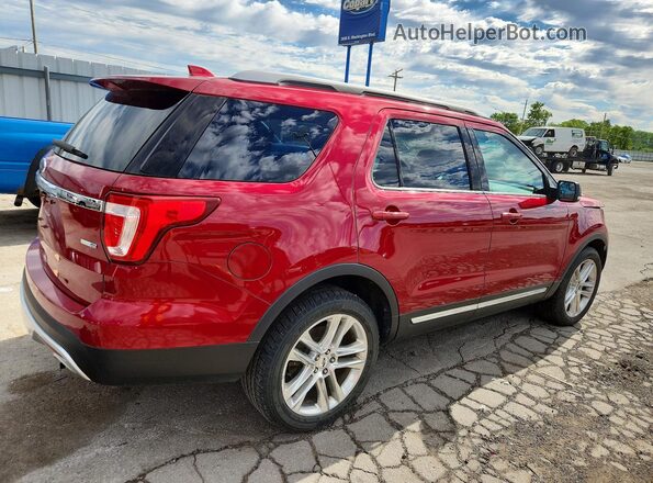 1FM5K8D82GGC84369 2016 FORD EXPLORER Red Tył prawy