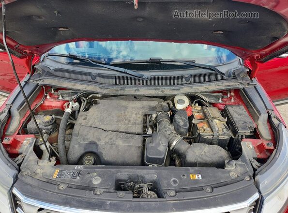 1FM5K8D82GGC84369 2016 FORD EXPLORER Red Widok komory silnika