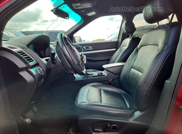 1FM5K8D82GGC84369 2016 FORD EXPLORER Red Widok wnętrza z przodu