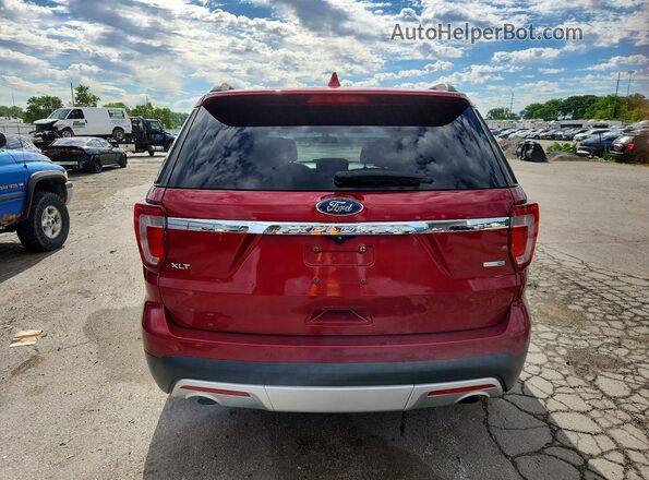 1FM5K8D82GGC84369 2016 FORD EXPLORER Red Widok z tyłu