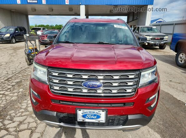 1FM5K8D82GGC84369 2016 FORD EXPLORER Red Widok z przodu
