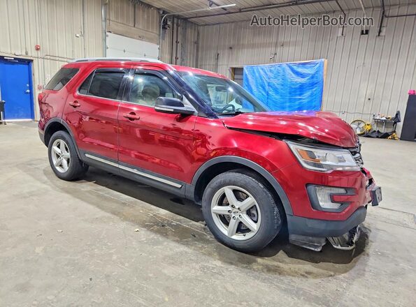 1FM5K8D82HGD46936 2017 FORD EXPLORER Red Przód prawy