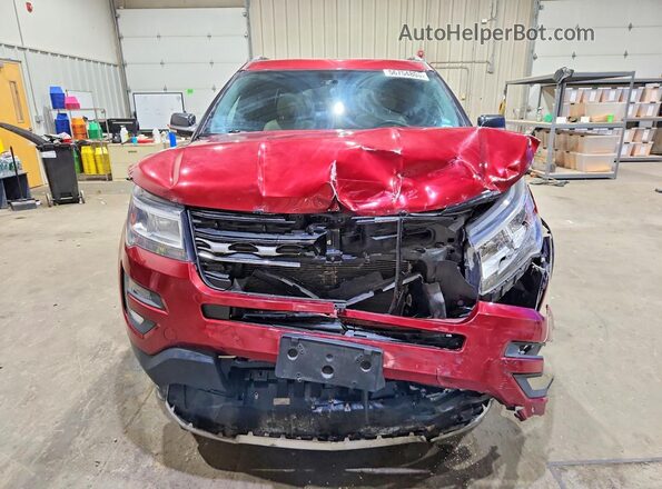 1FM5K8D82HGD46936 2017 FORD EXPLORER Red Widok z przodu