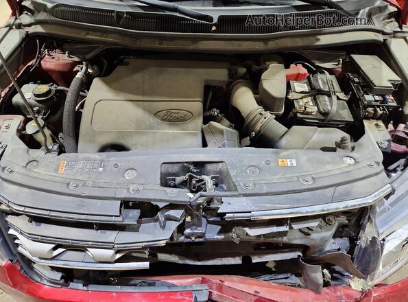 1FM5K8D82HGD46936 2017 FORD EXPLORER Red Widok komory silnika