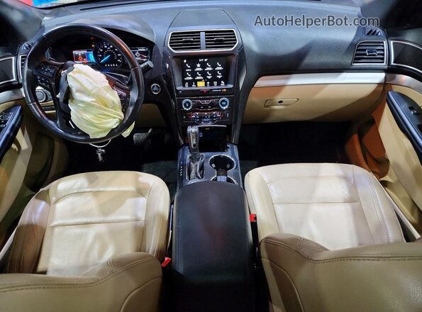 1FM5K8D82HGD46936 2017 FORD EXPLORER Red Widok deski rozdzielczej