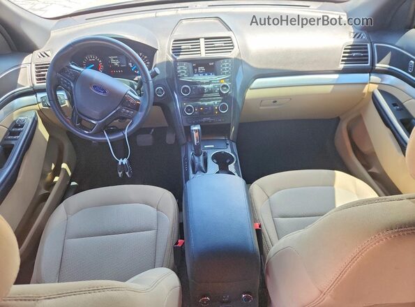 1FM5K8D82HGD99152 2017 FORD EXPLORER Beige წინა პანელის ხედი