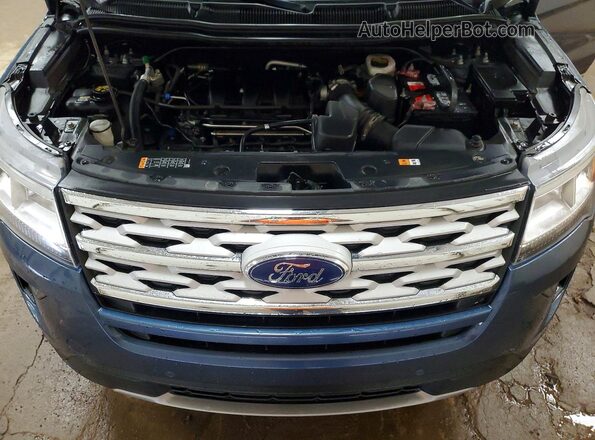 1FM5K8D82JGC04768 2018 FORD EXPLORER Blue Շարժիչի բաժամունքի տեսք