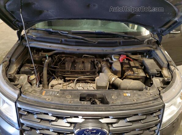 1FM5K8D82KGA89624 2019 FORD EXPLORER Gray Engine compartment view