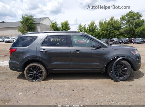 1FM5K8D82KGB53659 2019 FORD EXPLORER Gray Vista interior trasera