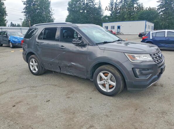 1FM5K8D83GGA26491 2016 FORD EXPLORER Gray Przód prawy