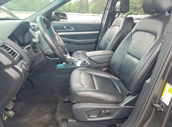 1FM5K8D83GGA26491 2016 FORD EXPLORER Gray Widok wnętrza z przodu