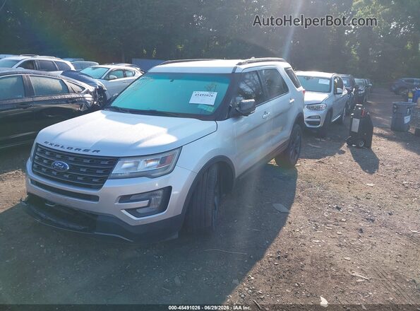 1FM5K8D83HGA40392 2017 FORD EXPLORER Серебряный Передняя левая четверть