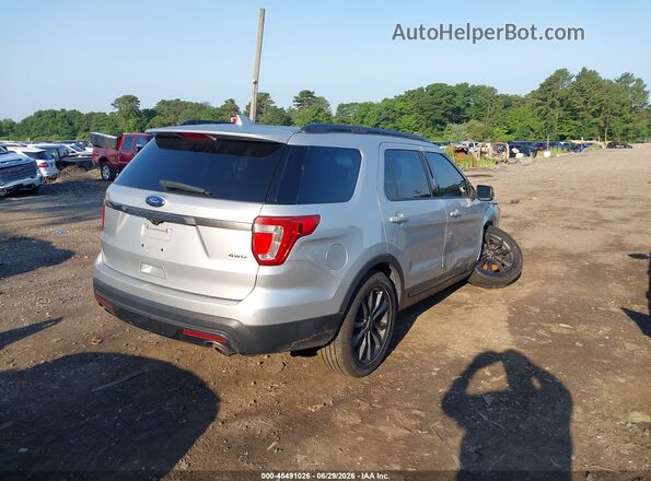 1FM5K8D83HGA40392 2017 FORD EXPLORER Серебряный Задняя правая четверть