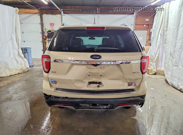 1FM5K8D83JGA22934 2018 FORD EXPLORER Beige Вид ззаду