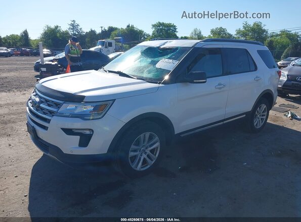 1FM5K8D83JGA94894 2018 FORD EXPLORER White Առջևի ձախ երեք քառորդ տեսարան