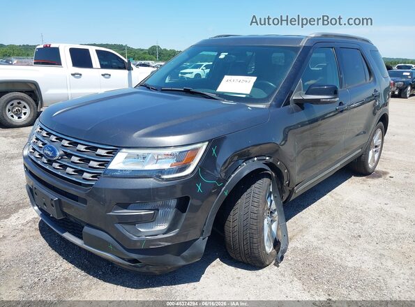 1FM5K8D84HGD40393 2017 FORD EXPLORER Gray Przód lewy