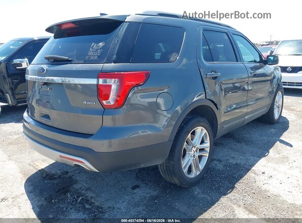 1FM5K8D84HGD40393 2017 FORD EXPLORER Gray Tył prawy