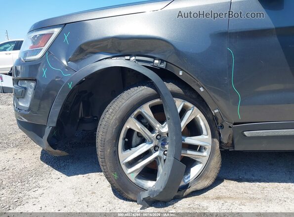 1FM5K8D84HGD40393 2017 FORD EXPLORER Gray Widok z przodu