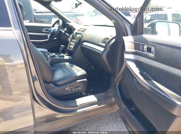 1FM5K8D84HGD40393 2017 FORD EXPLORER Gray Widok wnętrza z przodu