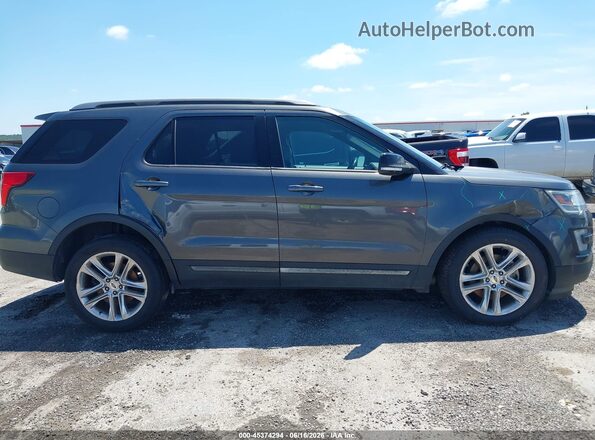 1FM5K8D84HGD40393 2017 FORD EXPLORER Gray Widok wnętrza z tyłu